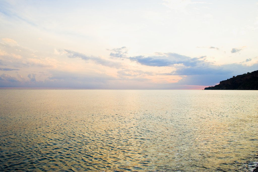 Detail of Seascape at dusk, Guardia Piemontese, Calabria, Italy by Anonymous