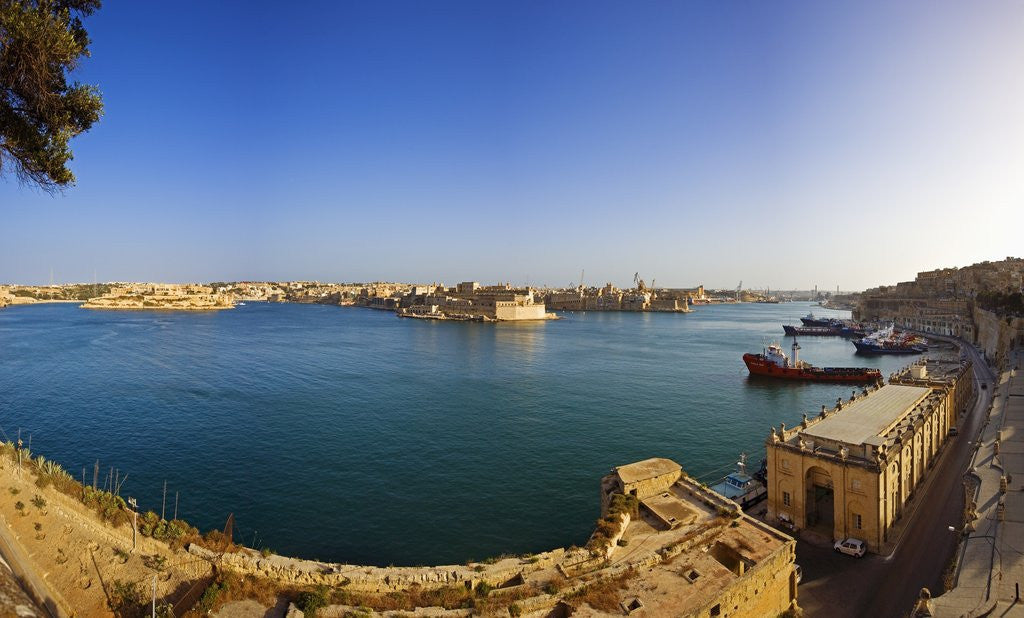 Detail of View of Grand Harbor, Vittoriosa and Senglea, La Valletta, Malta by Anonymous