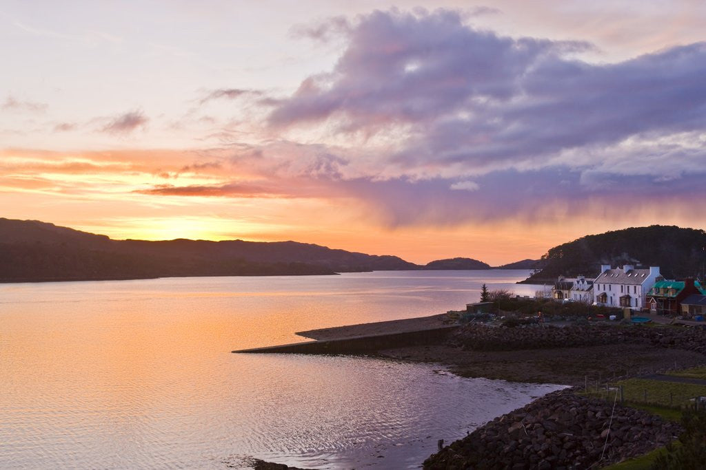 Detail of View of town based on lakeshore, Shieldaig, Scotland, United Kingdom by Anonymous