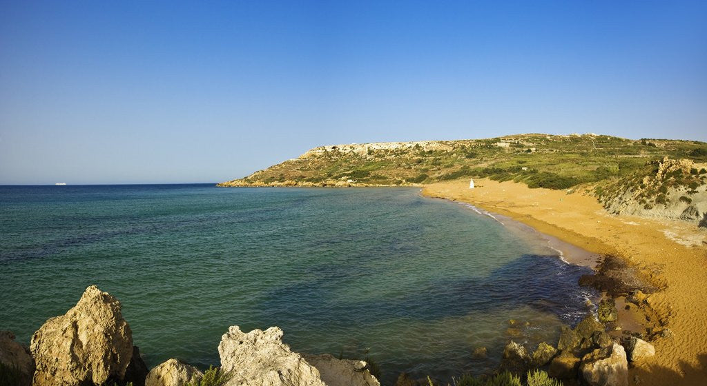 Detail of View of Ramla Bay beach, Gozo, Malta by Anonymous