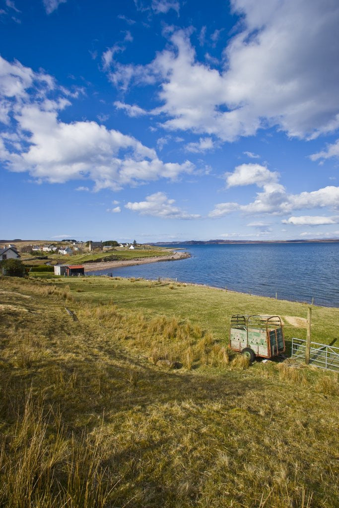 Detail of Small village by lake shore,Poolewe, Scotland, United Kingdom by Anonymous