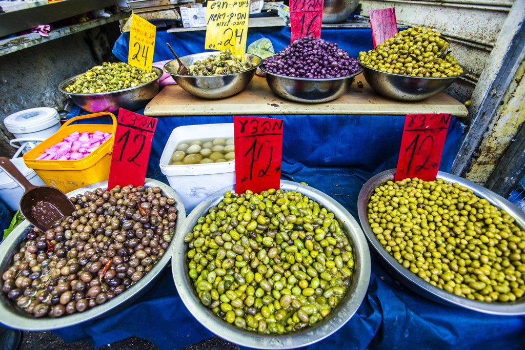 Detail of Variety of Olives in Carmel Market by Anonymous