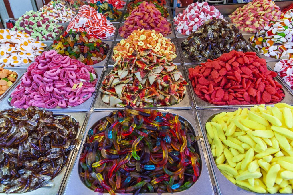 Detail of Assorted candies in Carmel Market by Anonymous