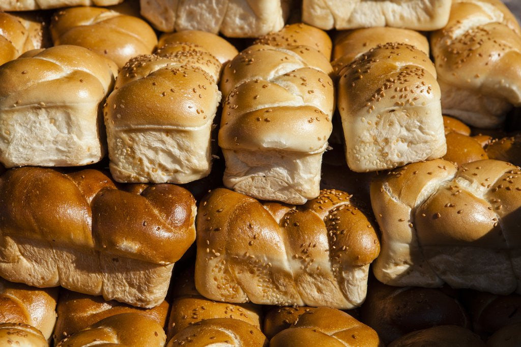 Detail of Fresh baked bread in Tel Aviv's Carmel Market by Anonymous