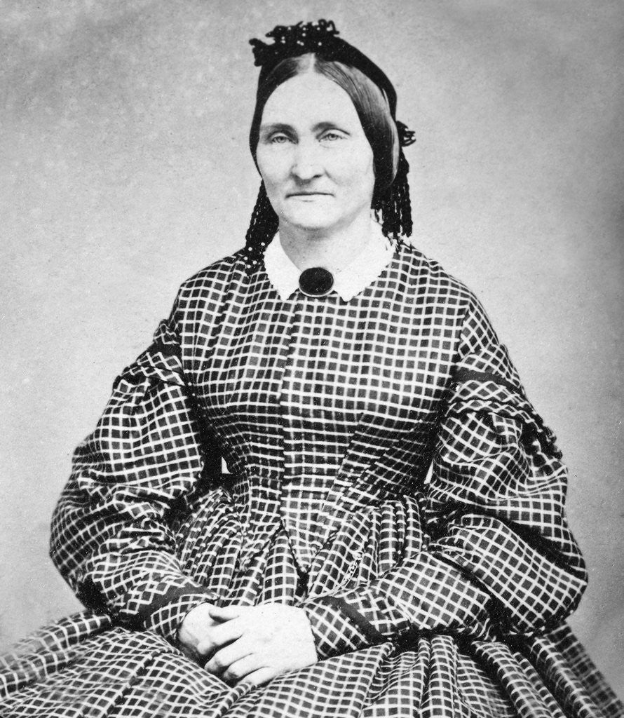 Detail of Mature woman tintype portrait, ca. 1865 by Anonymous