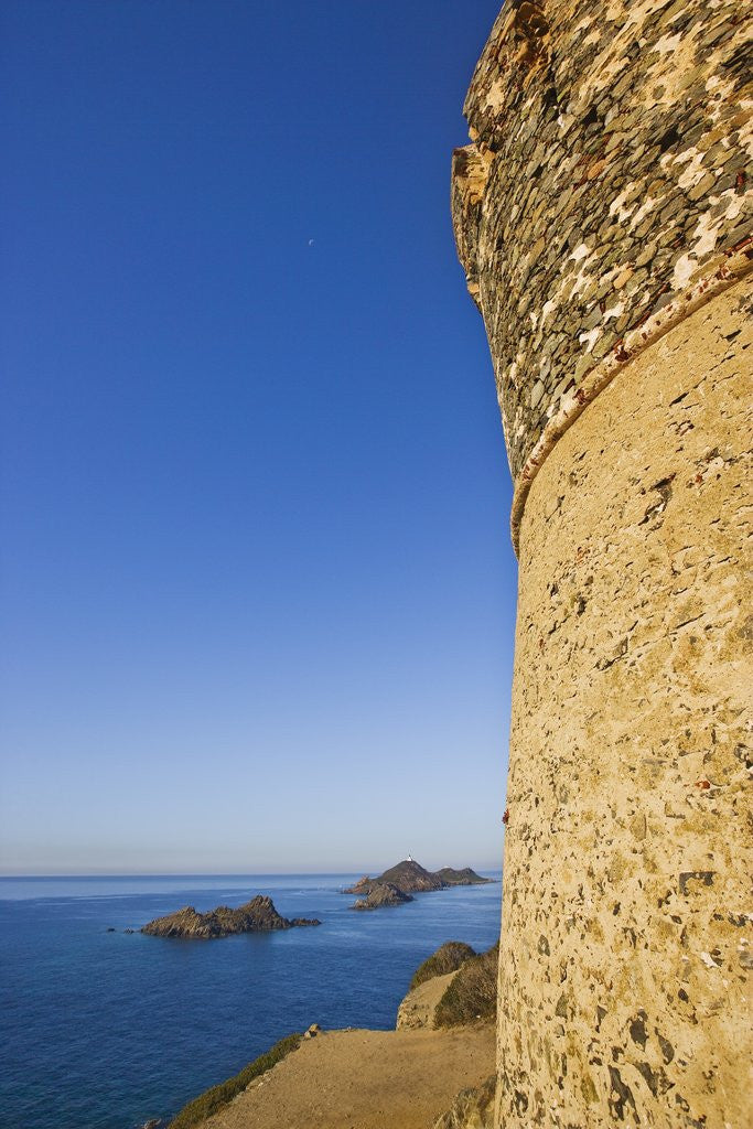 Detail of View of Sanguinaires Islands from Genovese tower of Parata Point, Ajaccio, Corsica, France by Anonymous