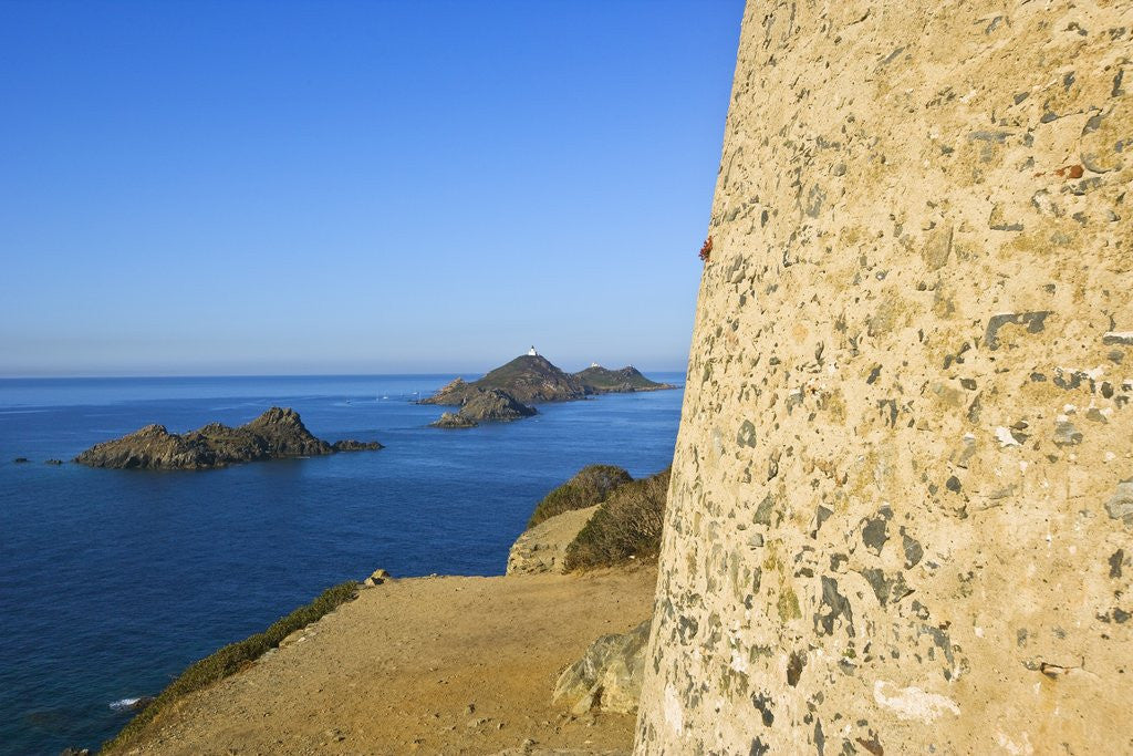 Detail of View of Sanguinaires Islands from Genovese tower of Parata Point, Ajaccio, Corsica, France by Anonymous