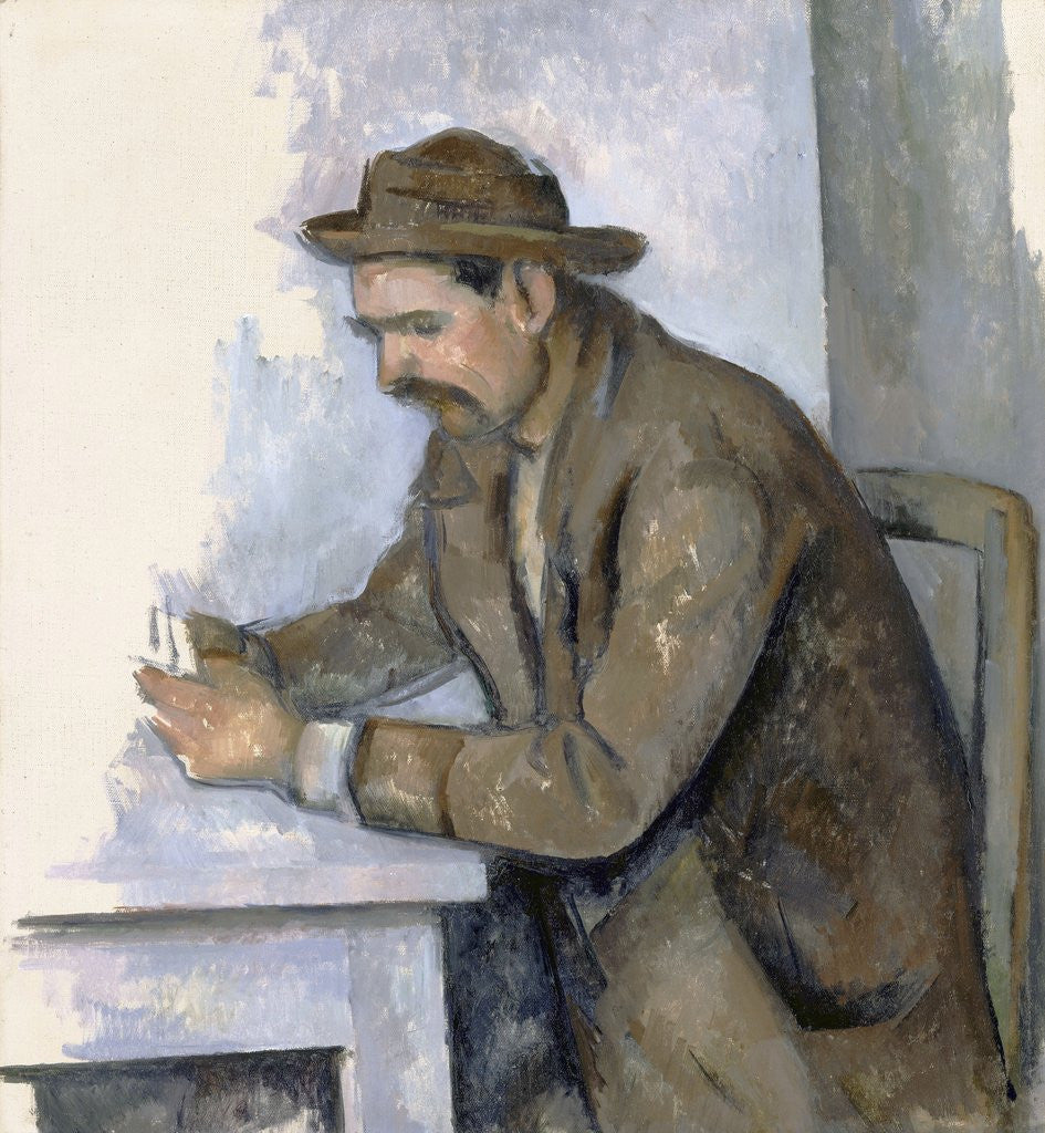 Detail of Le Joueur de Cartes (The Cardplayer) by Paul Cezanne
