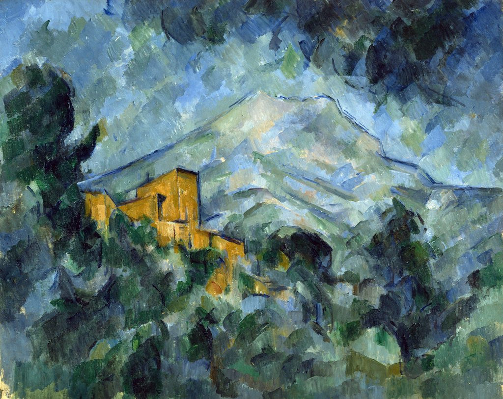 Detail of Mont Sainte-Victoire and ChÃ¢teau Noir by Paul Cezanne