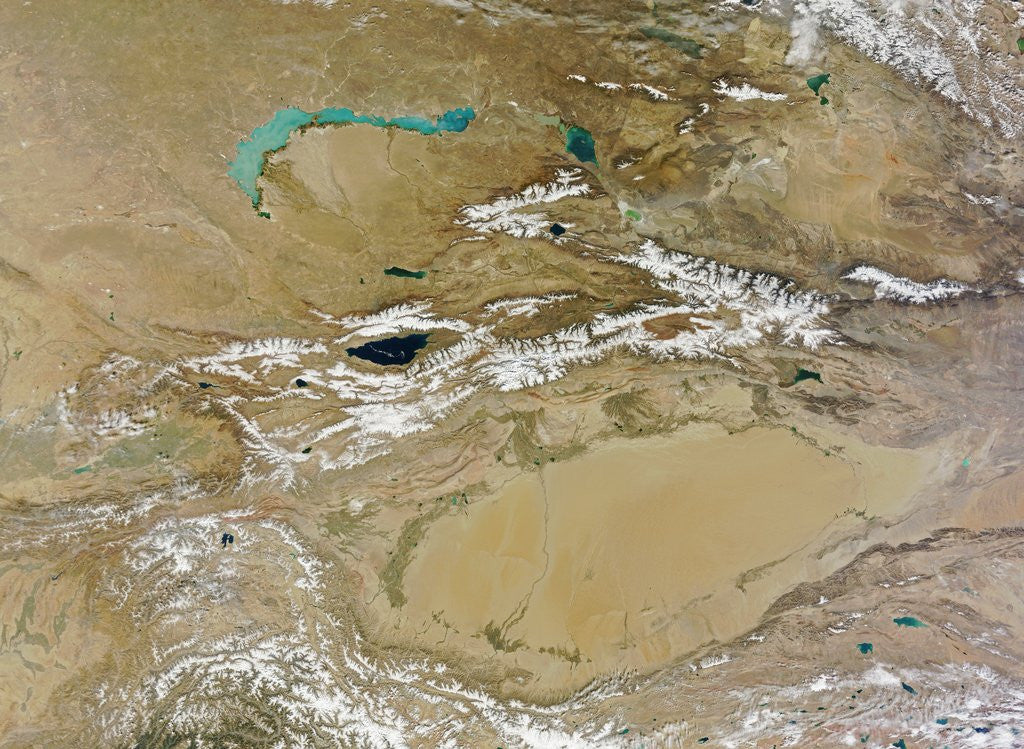 Detail of Central Asia and the Takla Makan Desert by Anonymous