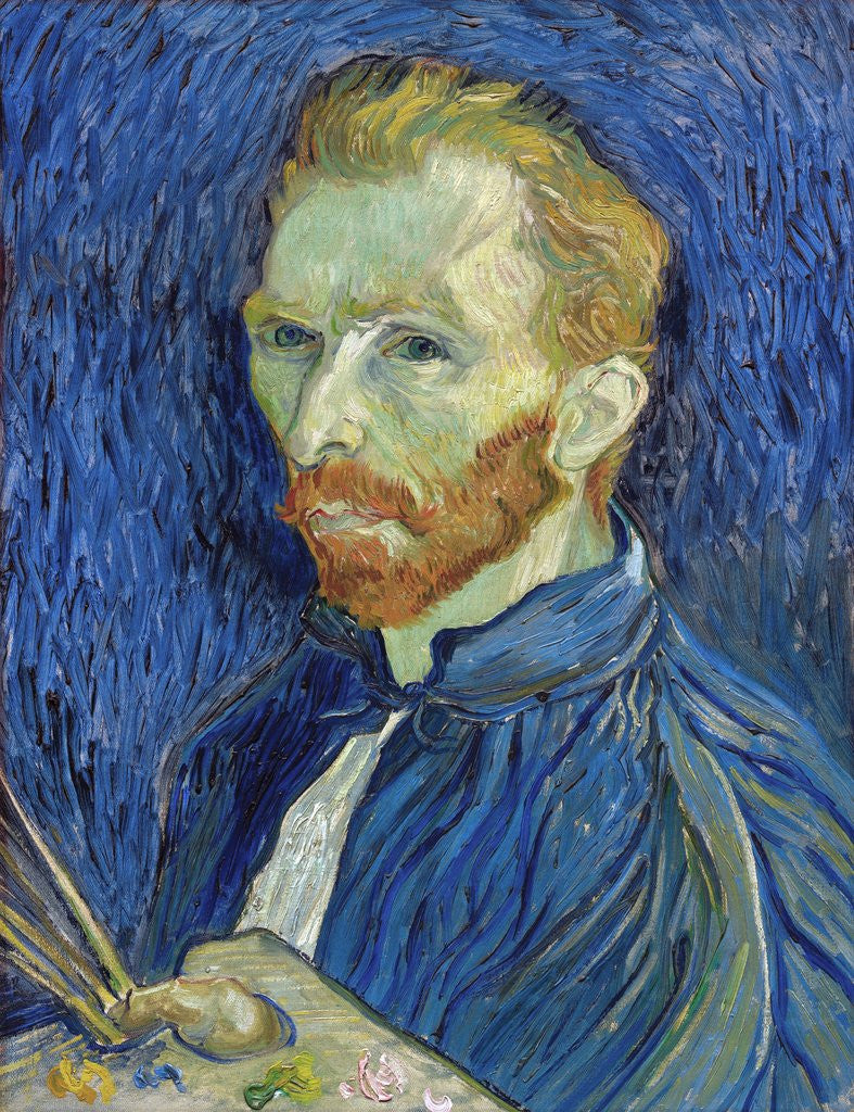 Detail of Self-Portrait by Vincent Van Gogh
