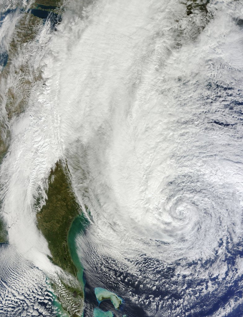 Detail of Hurricane Sandy (18L) off the eastern United States by Anonymous