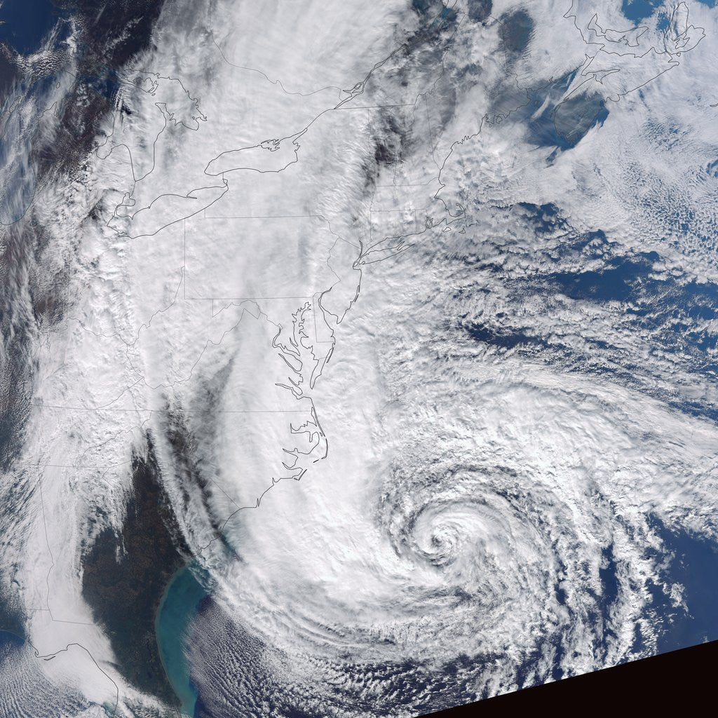 Detail of Hurricane Sandy off the US East Coast by Anonymous
