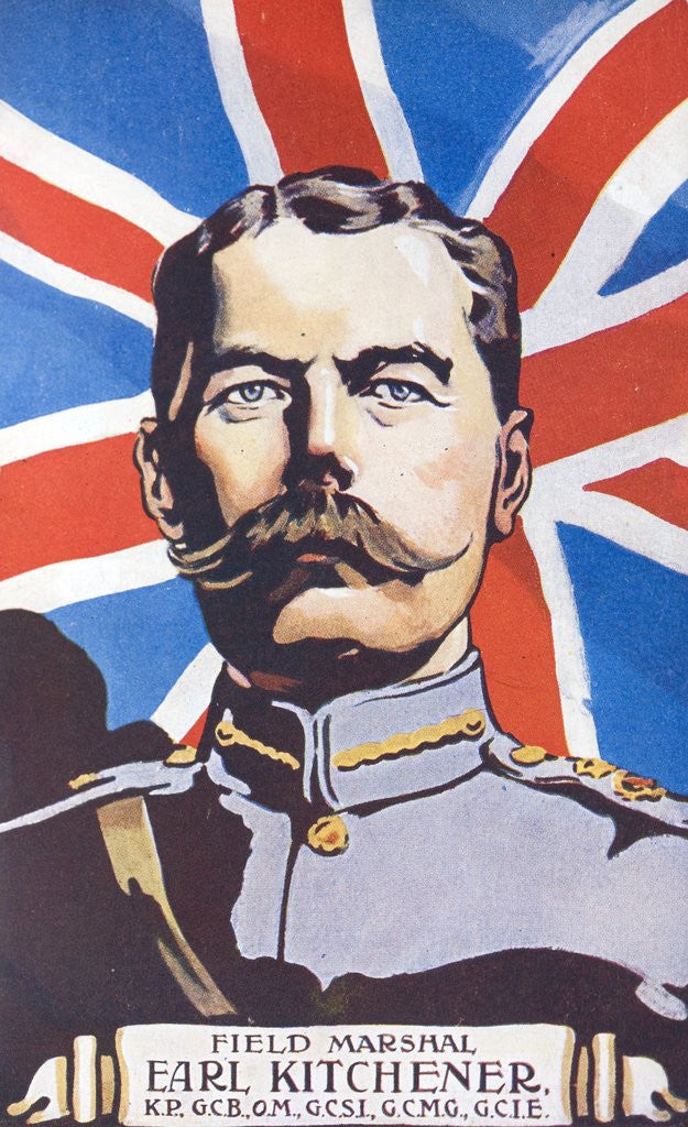 Detail of Field Marshall Earl Kitchener from about 1915 by Anonymous