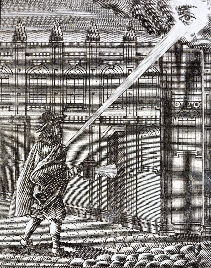 Detail of The eye of God looks down on Guy Fawkes - Gunpowder Plotter by Anonymous