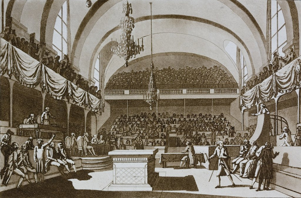 Detail of The National Assembly in Paris. 18th Century.. Interior by Anonymous