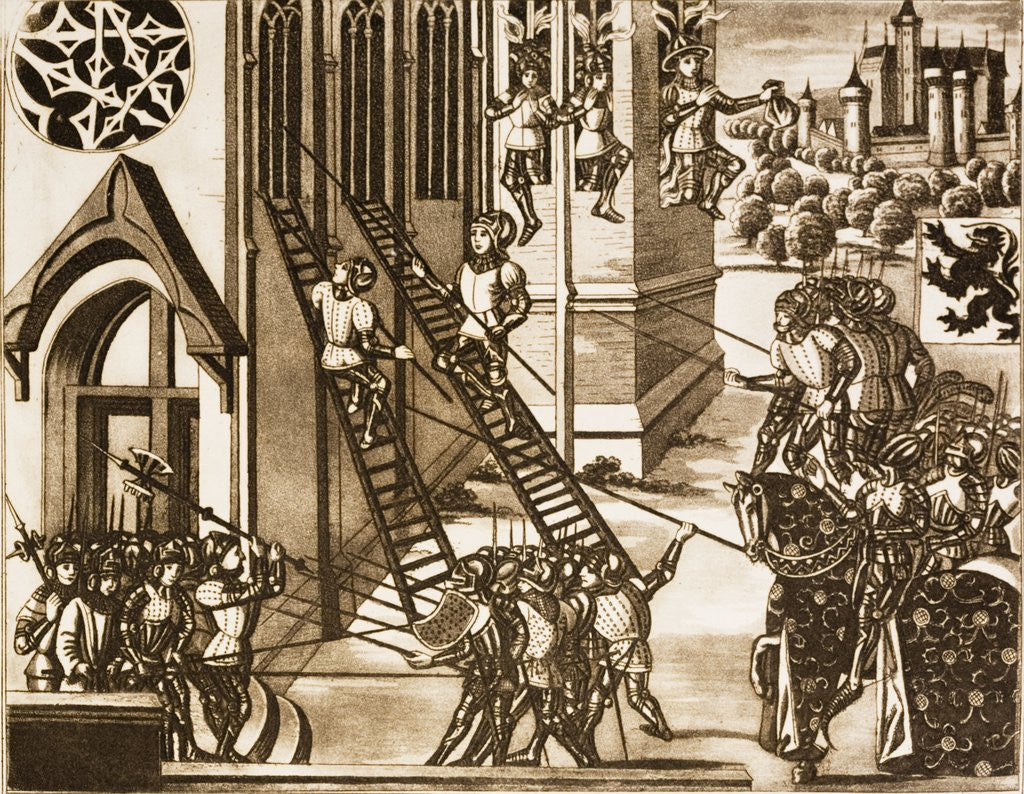 Detail of Rasse of Harselles and John of Lannoys with 6000 men of Ghent slain at Meule a village in Flanders by Anonymous