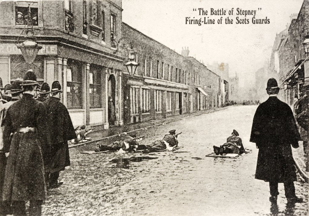 Detail of The Siege of Sidney Street, popularly known as the 