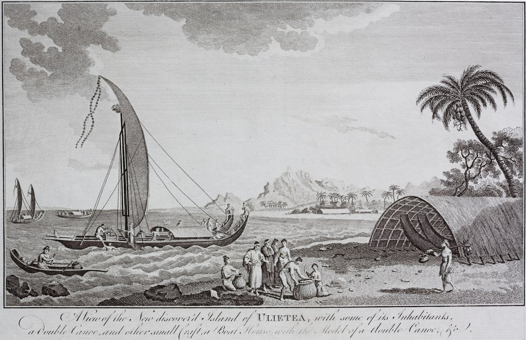 Detail of A view of the newly discovered island of Ulietia by Anonymous