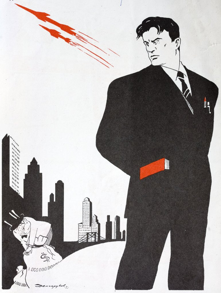 Detail of Myakovsky on a vist to the USA by Anonymous