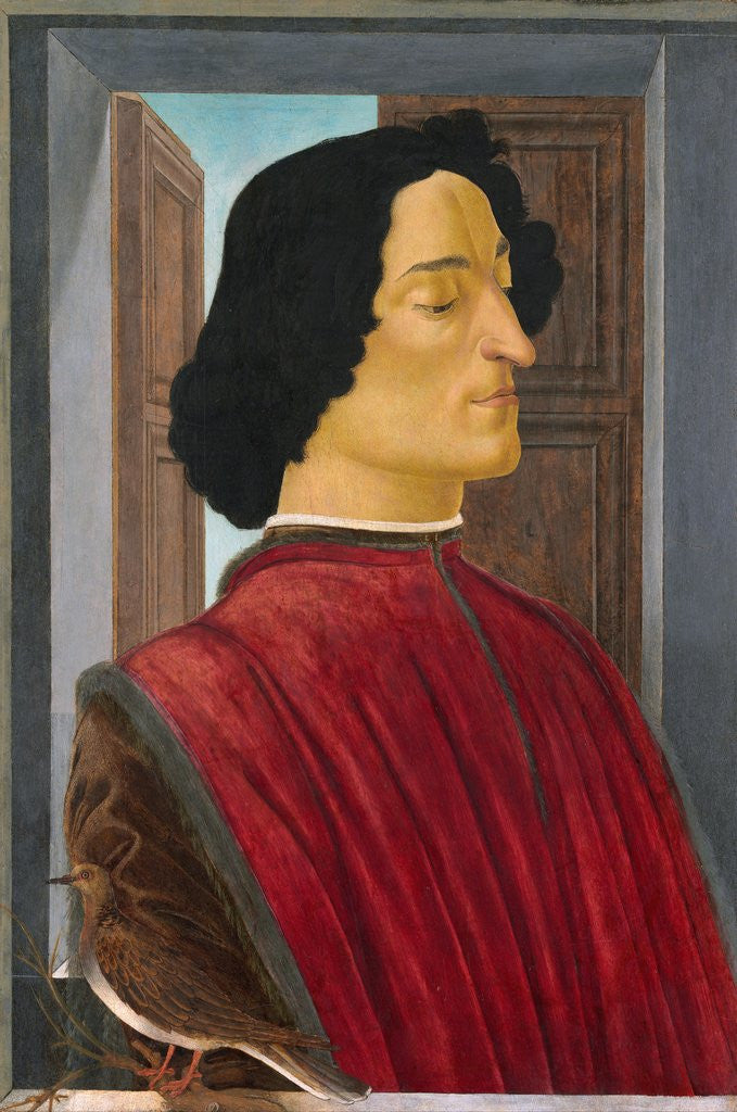Detail of Giuliano de' Medici by Sandro Botticelli