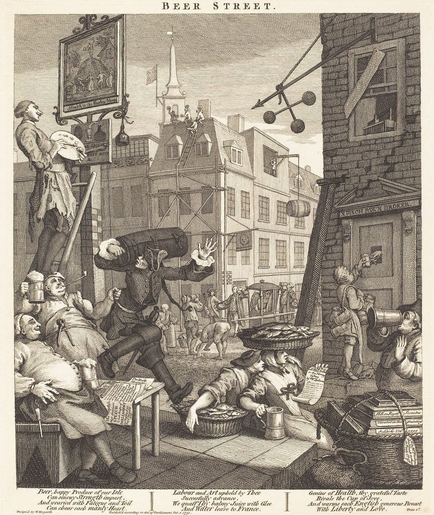 Detail of Beer Street by William Hogarth