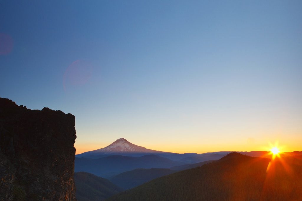 Detail of sunrise over Mt. Hood, Mt. Hood National Forest, Oregon, Oregon Cascades, by Anonymous