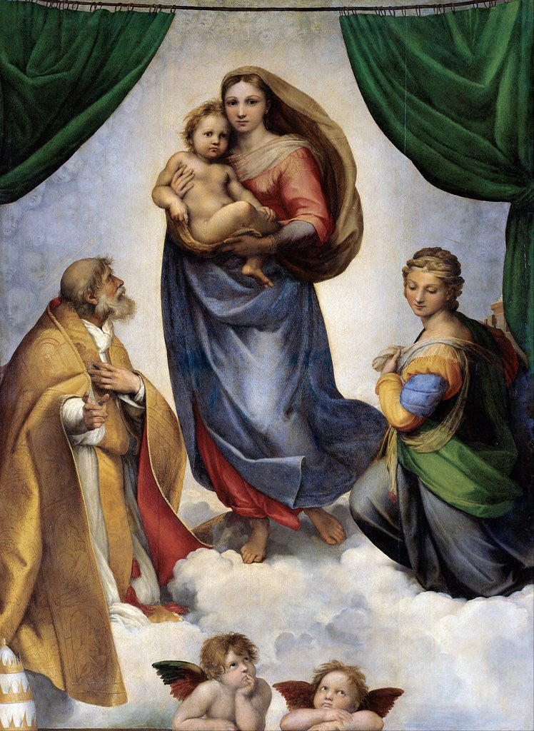 Detail of The Sistine Madonna by Raphael