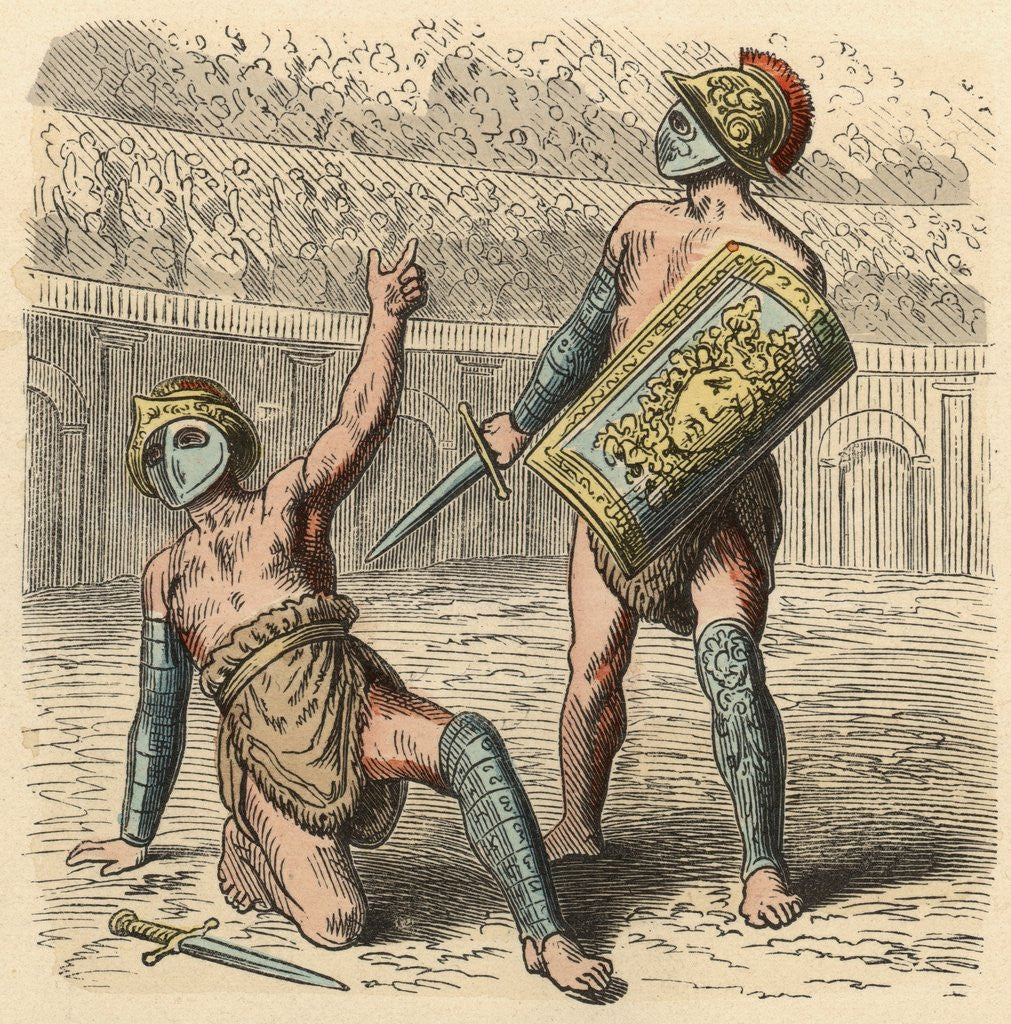 Detail of Roman Gladiators by Corbis