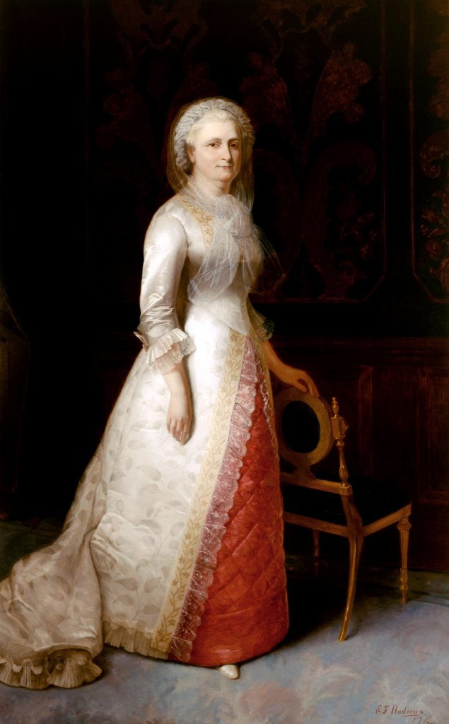 Detail of Martha Washington by Eliphalet Frazer Andrews