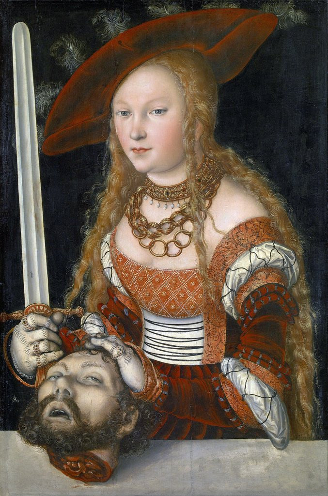 Detail of Judith with the Head of Holofernes by Lucas Cranach the Elder