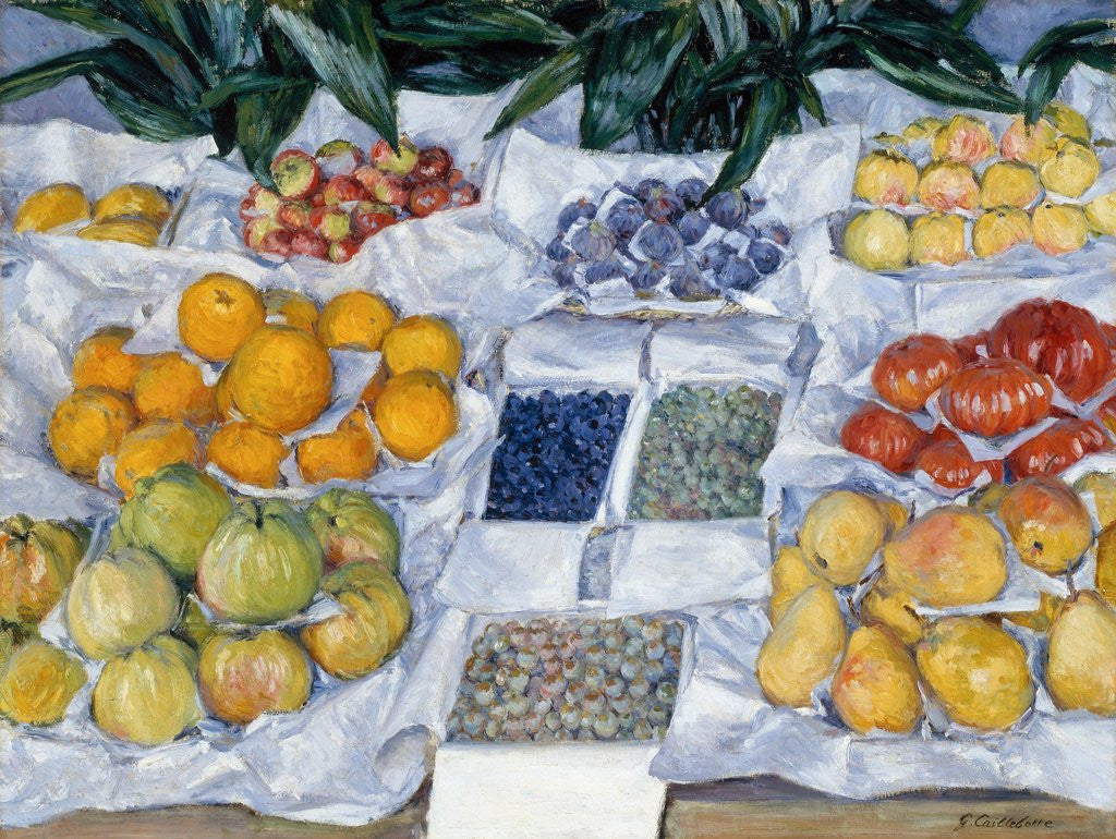 Detail of Fruit Displayed on a Stand by Gustave Caillebotte