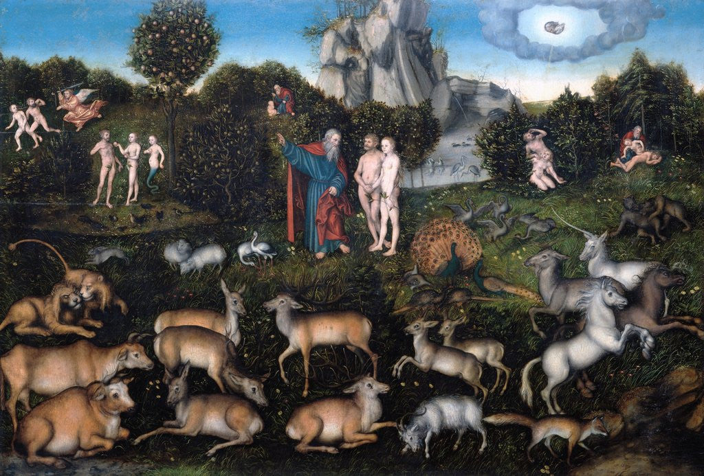 Detail of The Garden of Eden by Lucas Cranach the Elder