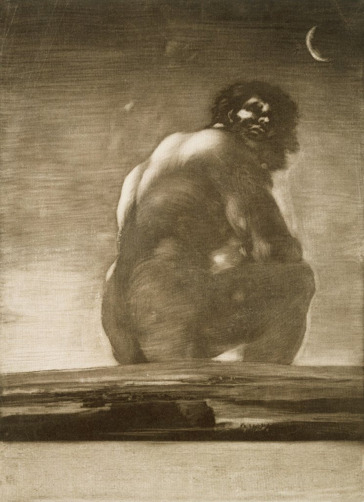 Detail of Seated Giant by Francisco de Goya