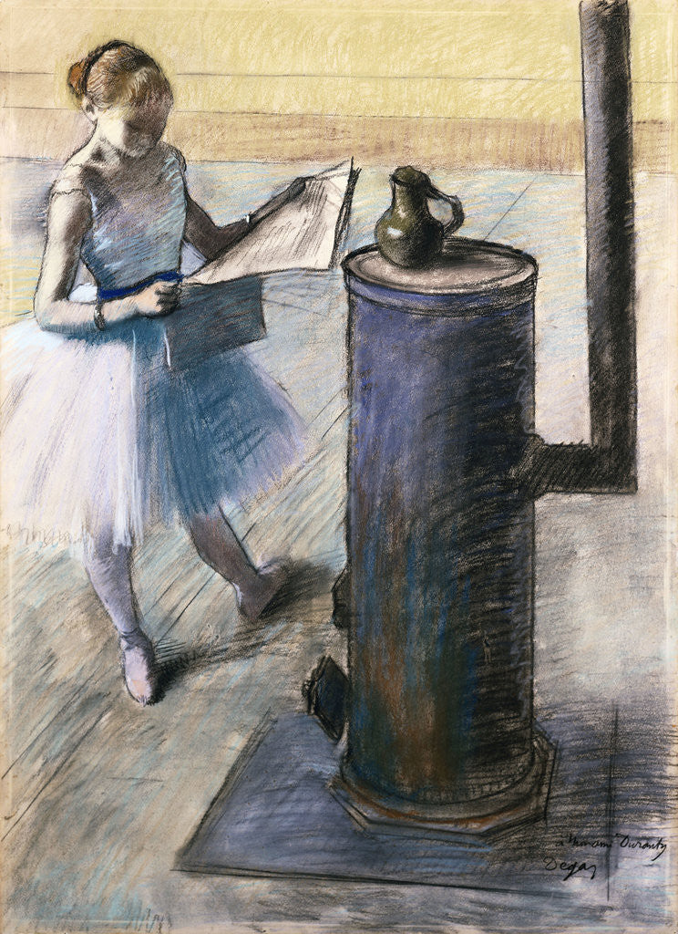 Detail of Dancer Resting by Edgar Degas