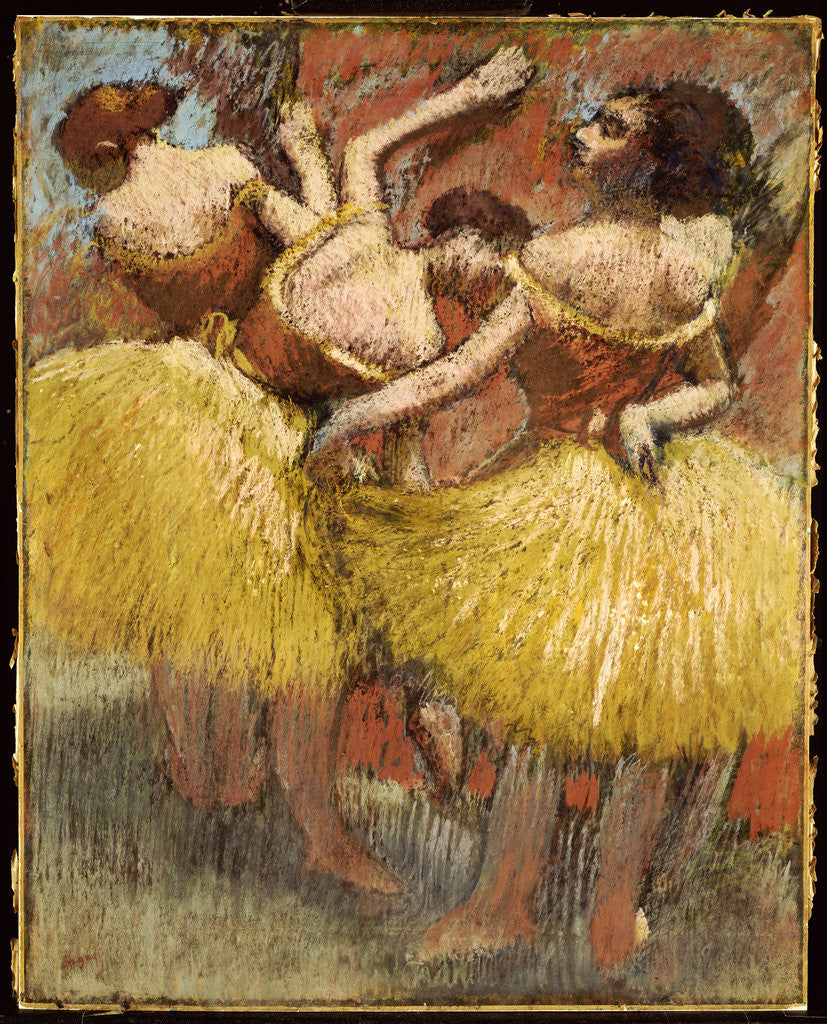 Detail of Three Dancers by Edgar Degas