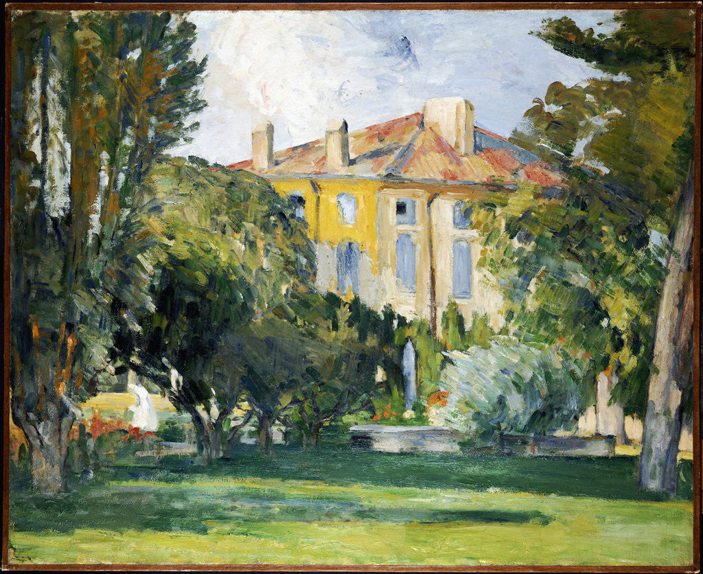 Detail of The House at Jas de Bouffan by Paul Cezanne