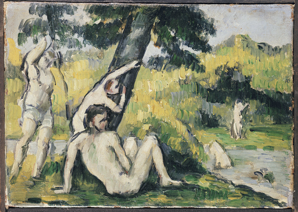 Detail of Bathing by Paul Cezanne