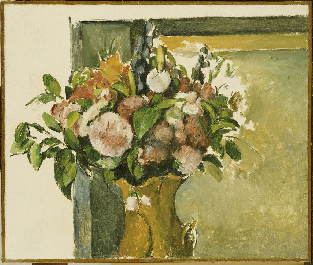 Detail of Flowers in a Vase by Paul Cezanne