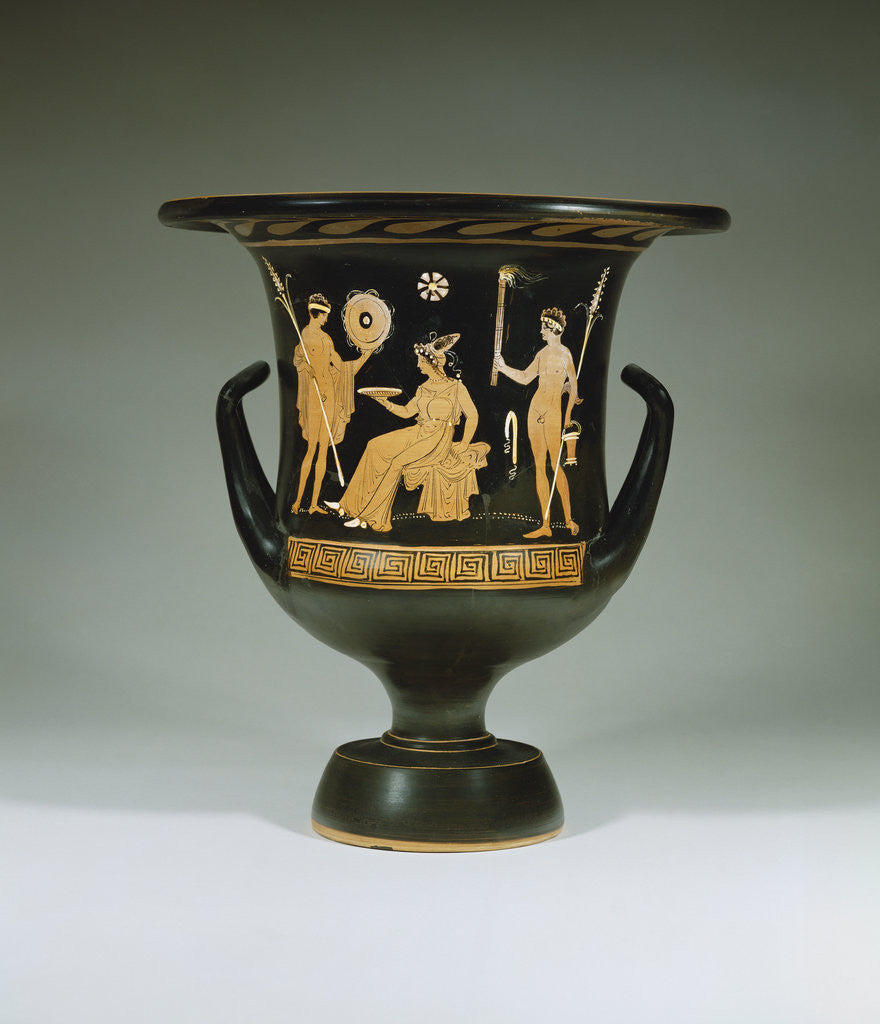 Detail of Apulian red figure calyx krater with a scene from Euripides' play by Anonymous