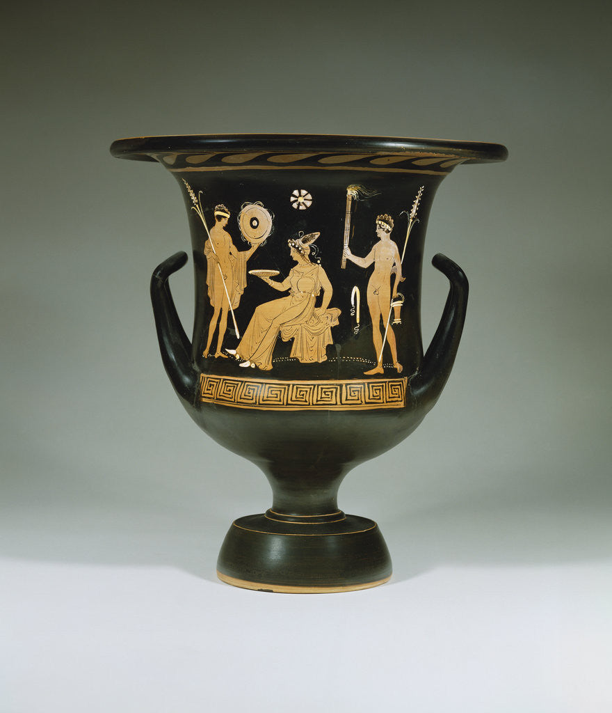 Detail of Apulian red figure calyx krater with a scene from Euripides' play by Corbis