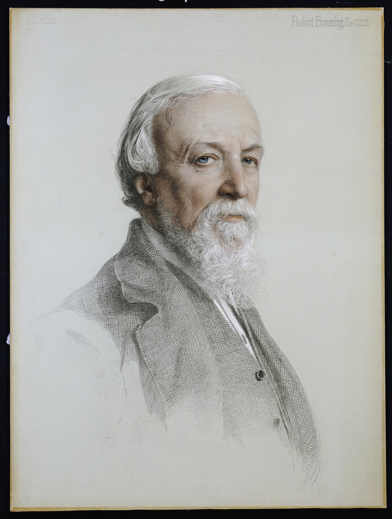 Detail of Portrait of Robert Browning by Anthony Frederick Augustus Sandys