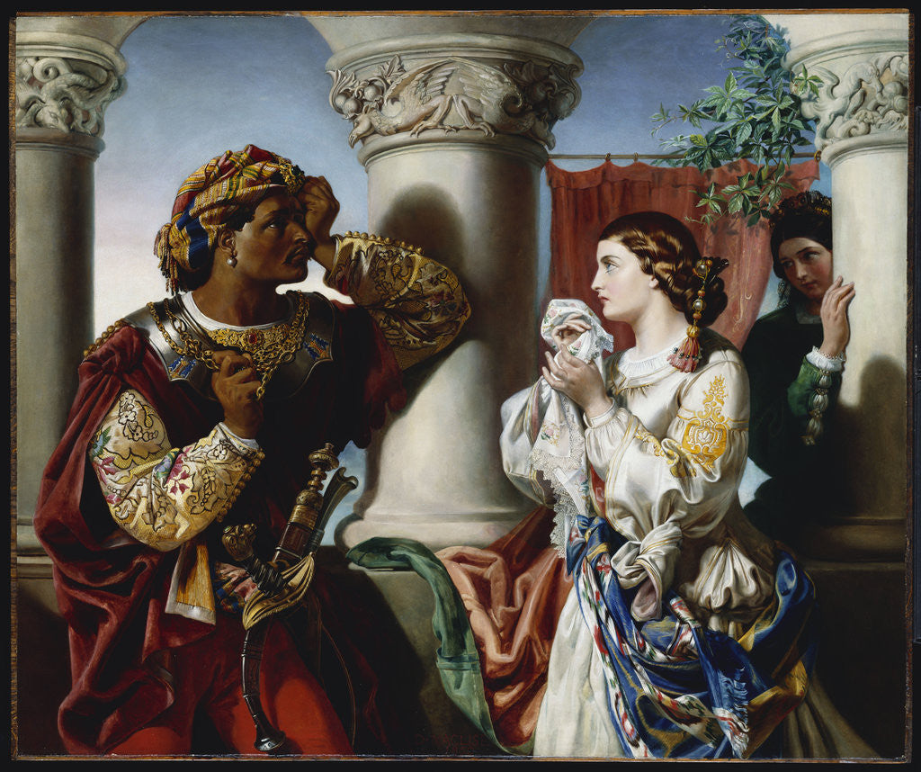 Detail of Othello and Desdemona by Daniel Maclise