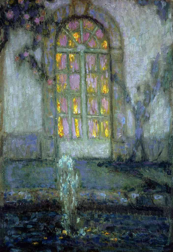 Detail of Glass Door onto the Garden by Henri Le Sidaner