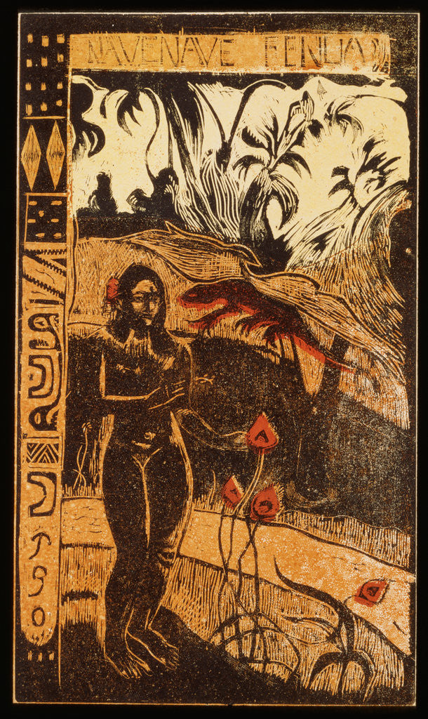 Detail of Nave Nave Fenua (Mongan, Korn-Feld, Joachim 14) by Paul Gauguin