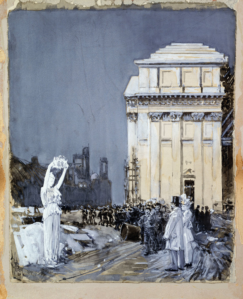 Detail of Chicago Exposition by Frederick Childe Hassam