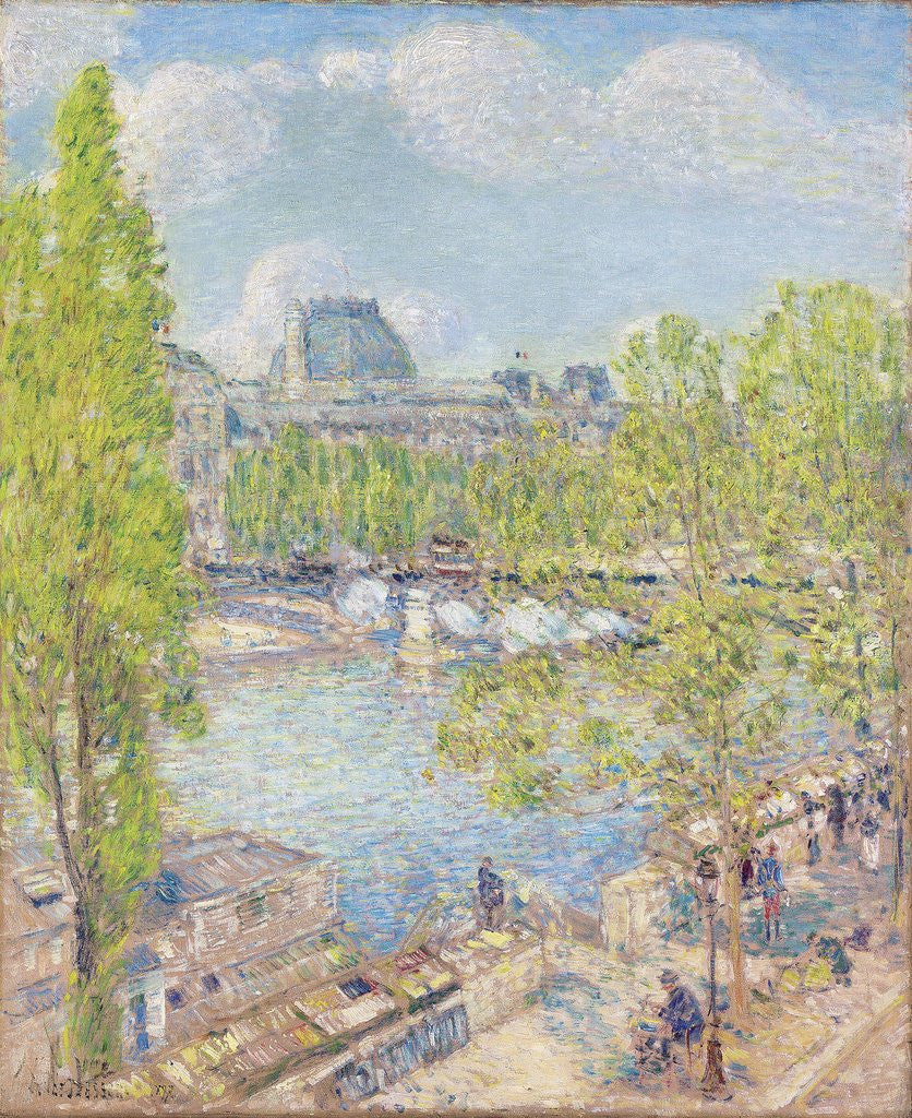 Detail of April, Quai Voltaire, Paris by Frederick Childe Hassam