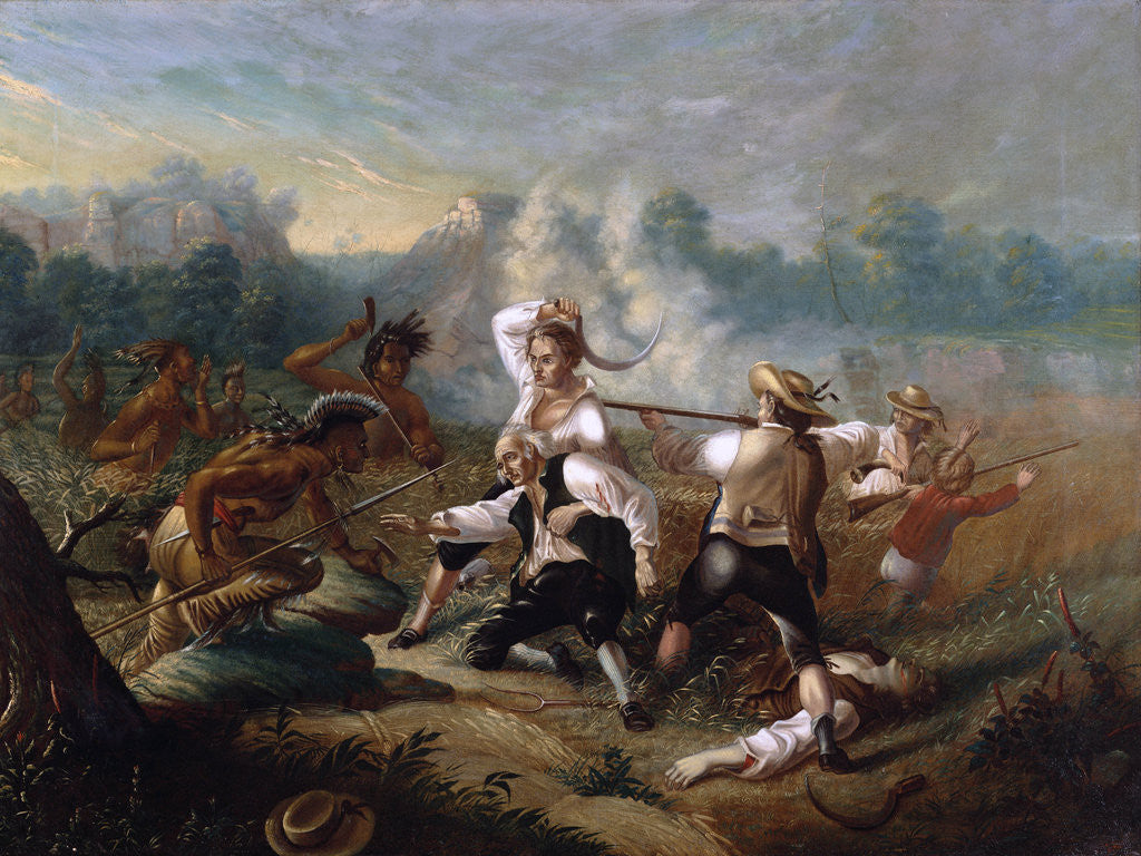 Detail of Massacre at Wyoming Valley by Charles Weimar