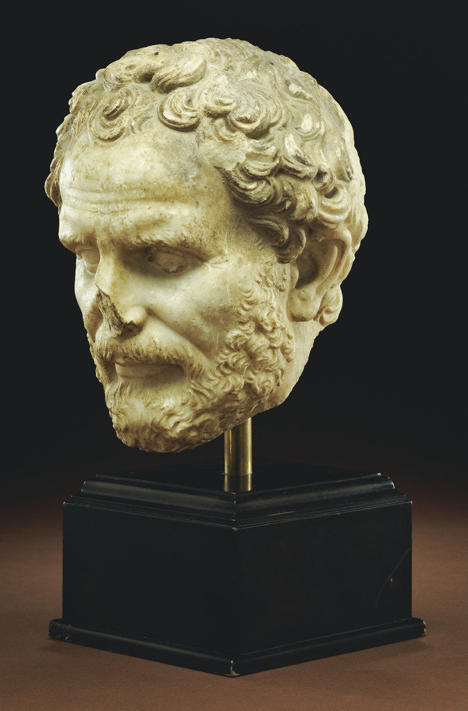 Detail of Roman Marble Portrait of Demosthenes by Anonymous