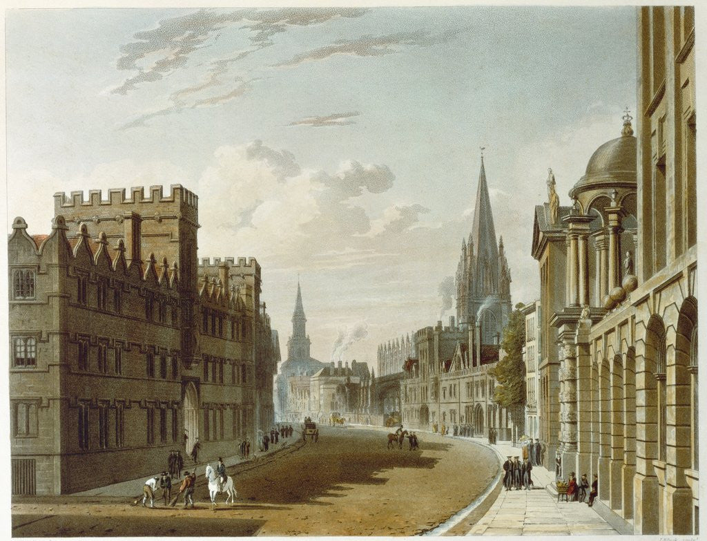 Detail of Oxford, High Street Looking West by Anonymous